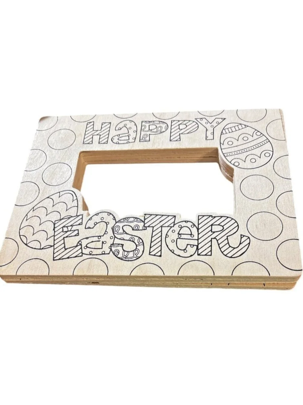 Color Your Own Wooden Easter 3 Picture Frames Only You Color Paint Marker New